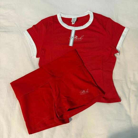 Victoria's Secret Tops - Frankie's Bikinis Brooklyn red shirt and shorts Set